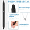 Premium Fine Point Gel Pens with Refills (10 Pens + 5 Refills)