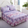 Floral Ruffle Bed Skirt with Matching Pillowcases