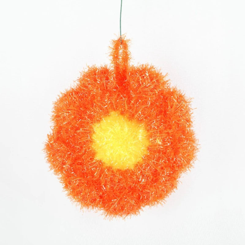 Floral Kitchen Scrubber Sponge – Non-Scratch Scouring Pad for Dishes, Pots & Pans
