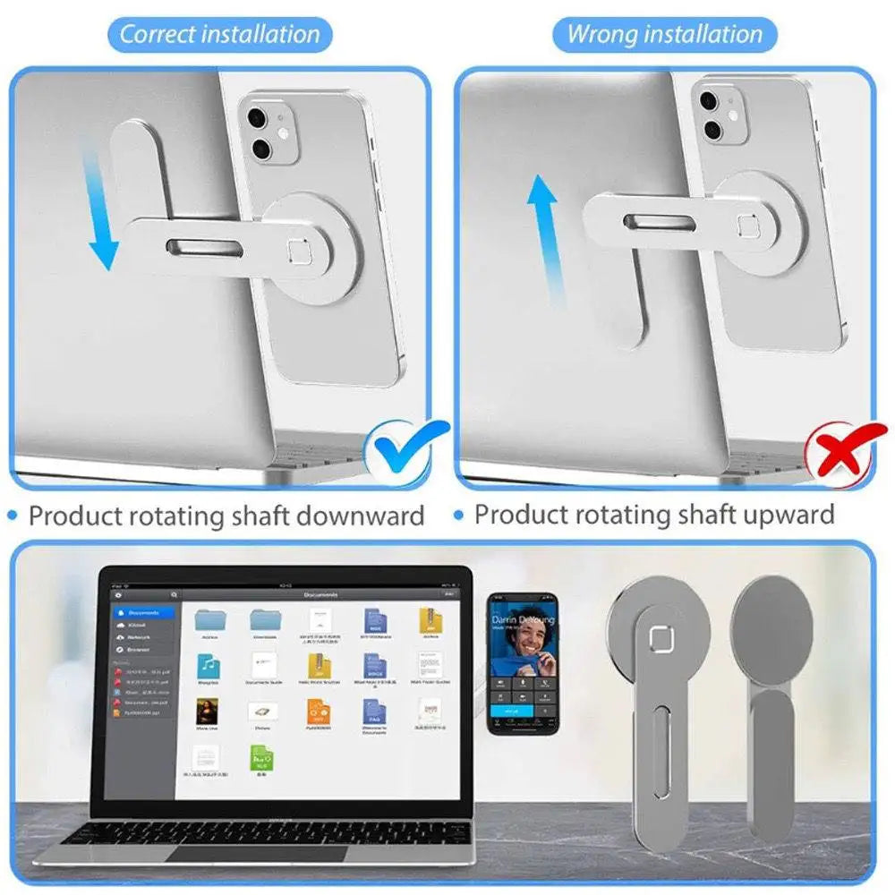 Magnetic Car Phone Mount with 360° Rotation & Foldable Design