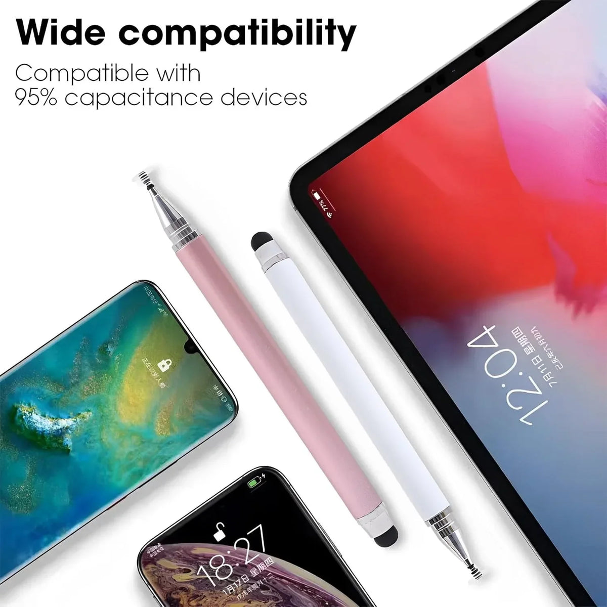 2-in-1 Universal Stylus Pen for Touch Screens