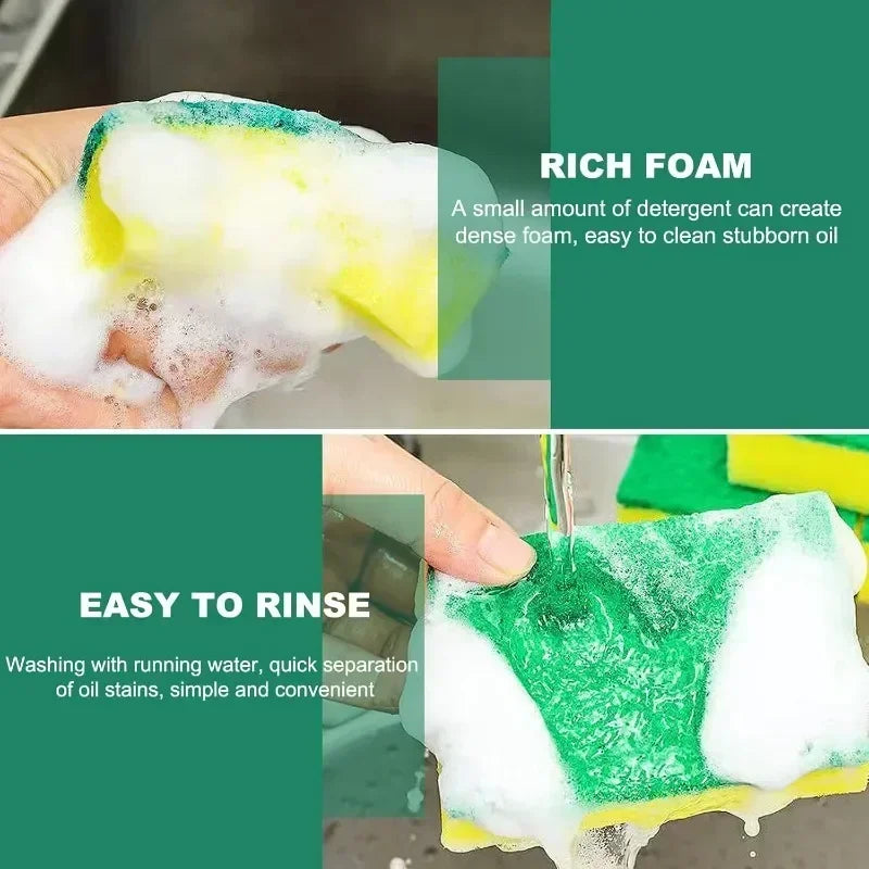 Microfiber Scrub Sponges for Kitchen Cleaning (5-Pack)