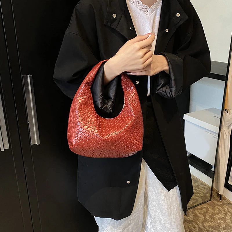 Soft PU Leather Hobo Bag with Top Handle