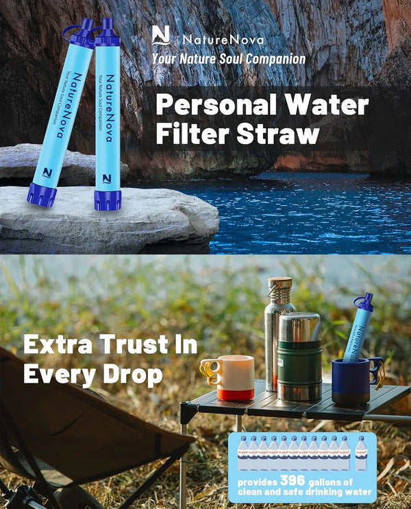 Paille Filtre d'Eau Portable pour Aventure Outdoor