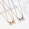 Purple Crystal Butterfly Magnetic Bracelet Set