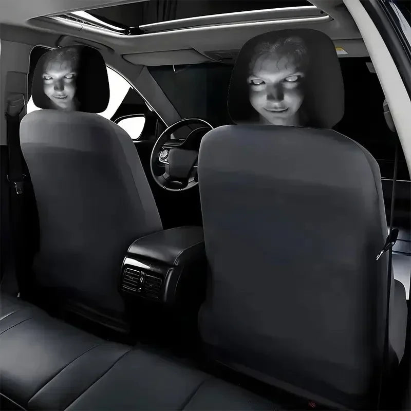 Halloween Horror Print Car Headrest Covers (Pair)