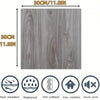 Gray wood grain vinyl flooring tiles with various features including heat insulation, waterproof, anti-collision, easy instal