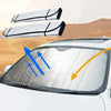 Universeller Sonnenvisier für Autos, zeigt verschiedene Versionen zum Schutz vor Hitze und UV-Strahlen für die Windschutzsche