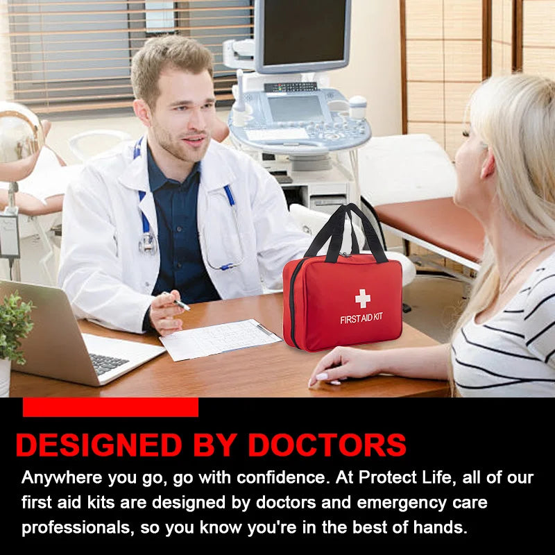 Compact First Aid Kit for Home, Travel & Outdoor Adventures