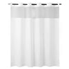 Double-Layer Waterproof Shower Curtain with Snap-In Liner