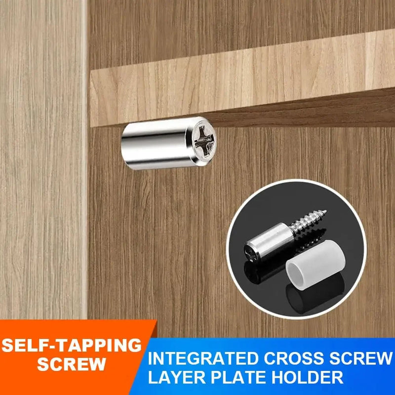 Self-Tapping Shelf Support Pins with Non-Slip Silicone Sleeves