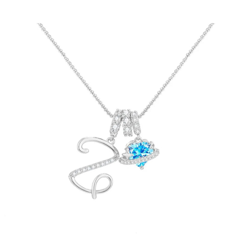 Heart-Shaped Initial Pendant Necklace