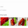 A collection of brightly colored paracord ropes in red, orange, green, and yellow are displayed on a white background.