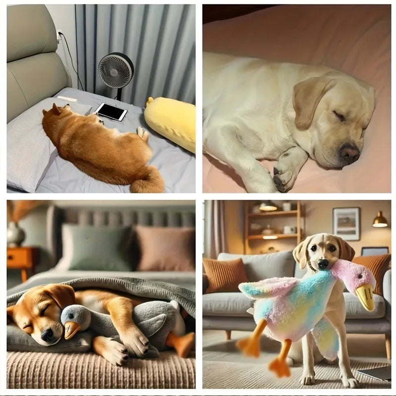 Soft Colorful Duck Plush Toy for Pets