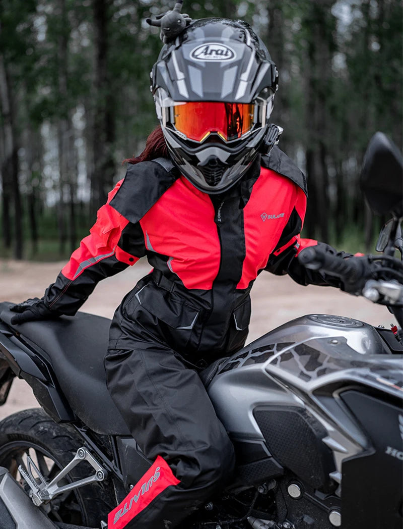 Men's Waterproof Motorcycle Rain Suit with Breathable Fabric