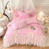 Princess Chiffon Duvet Cover with Romantic Ruffles