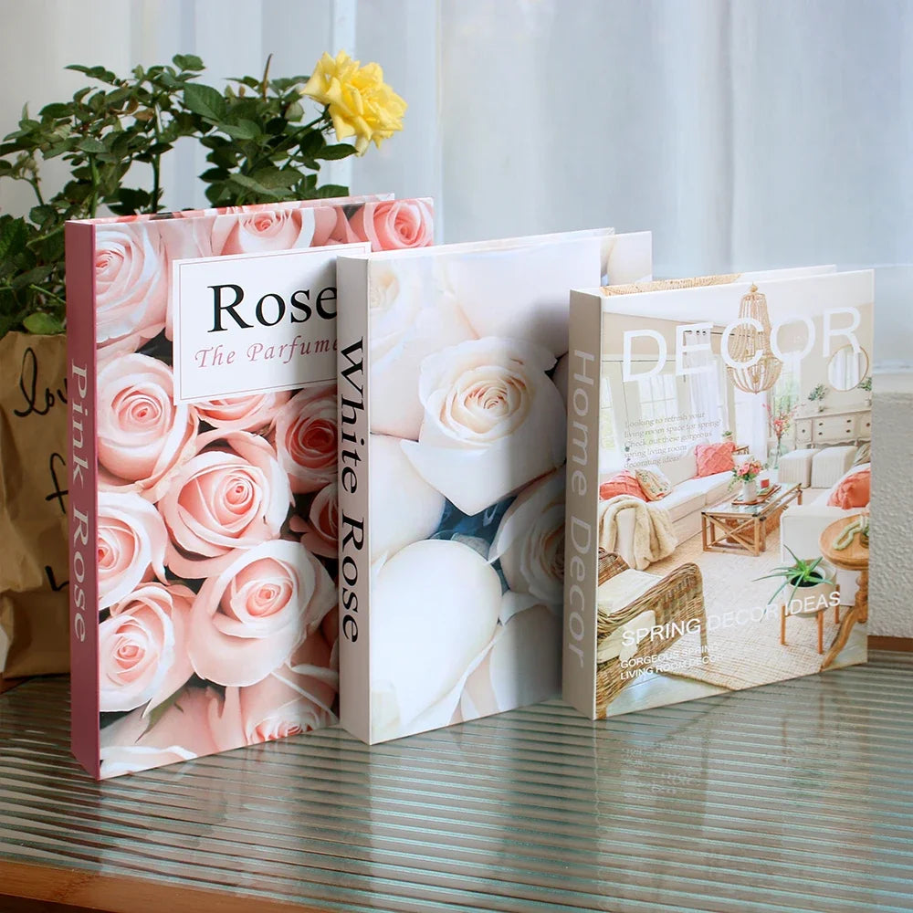 Set of 3 Decorative Faux Books for Shelf & Coffee Table Styling
