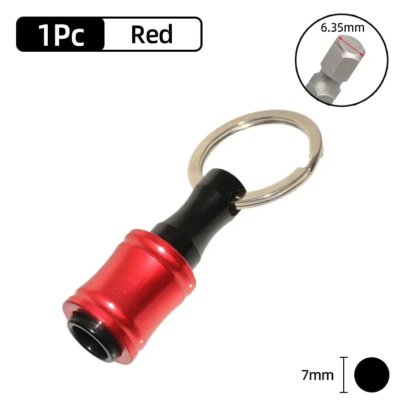 1/4" Hex Quick-Change Screwdriver Bit Holder with Keychain