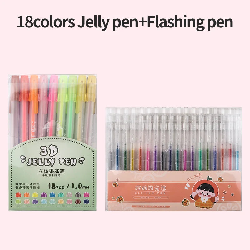 Retractable Glitter Gel Pens