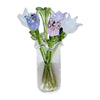 Gläserne Iris-Blumenfigur mit Vase