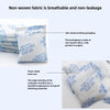 Three-sided heat sealed non-woven fabric bags of silica gel desiccant for moisture control