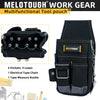 Black Melotough work gear multifunctional tool pouch with pockets and a tape measure buckle
