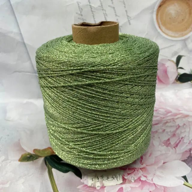 Glitter Blended Cotton Yarn Skein for Knitting & Crochet