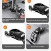 Step-by-step instructions showing how to use and install universal car seat back hooks for hidden storage.