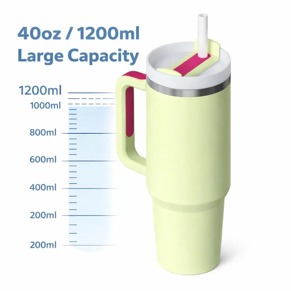 Insulated Stainless Steel Travel Tumbler with Straw Lid