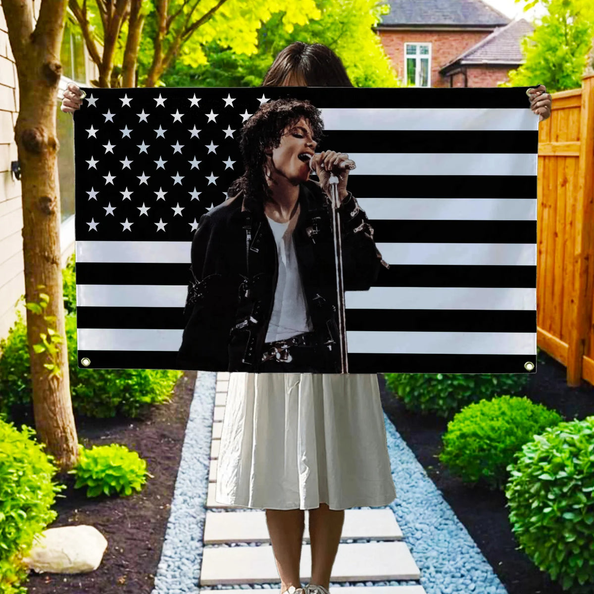 Michael Jackson Tribute Flag - Black American Tapestry Wall Hanging
