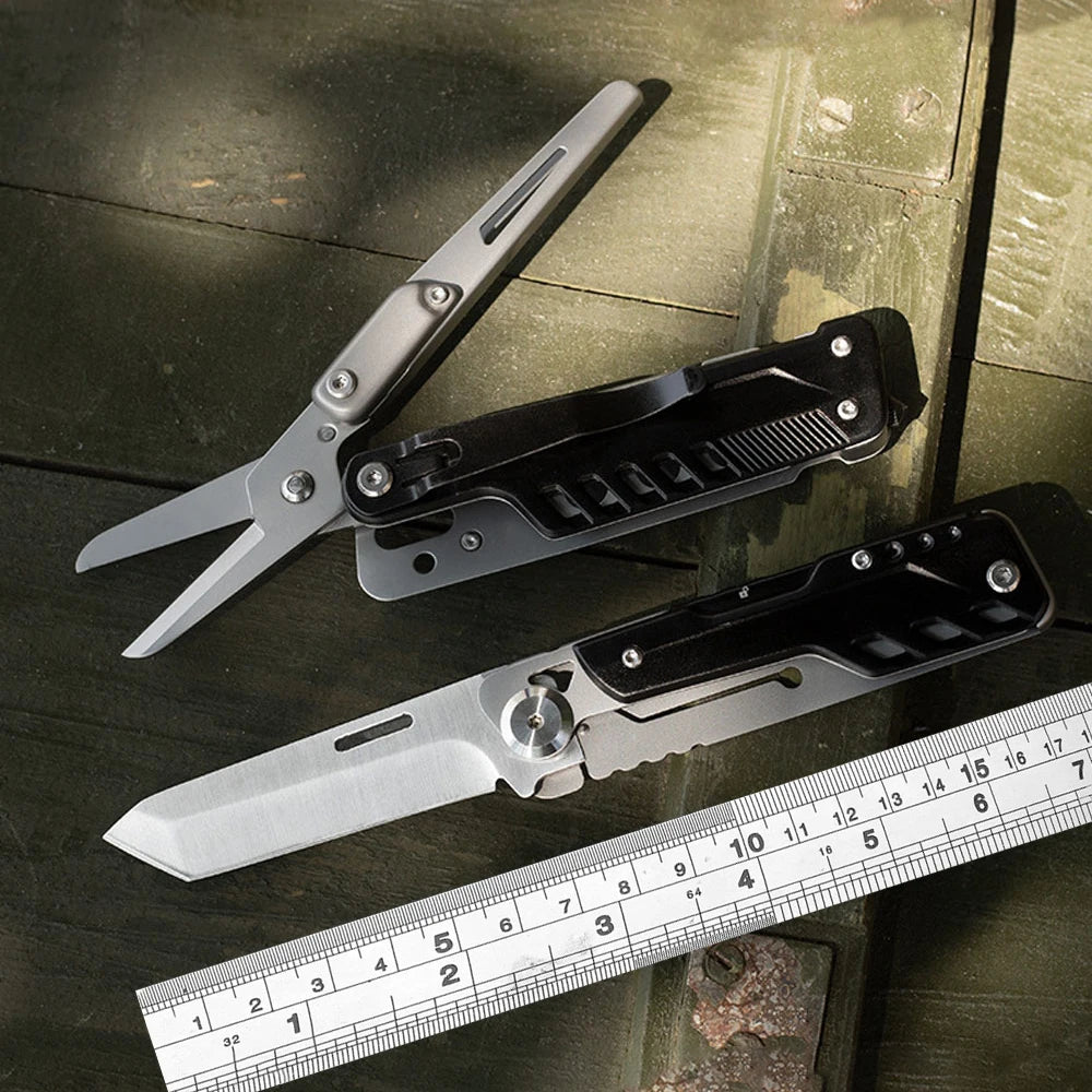 6-in-1 Stainless Steel Pocket Multitool with Screwdriver Bits
