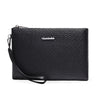 Men's Soft PU Leather Clutch Bag with Zipper Closure