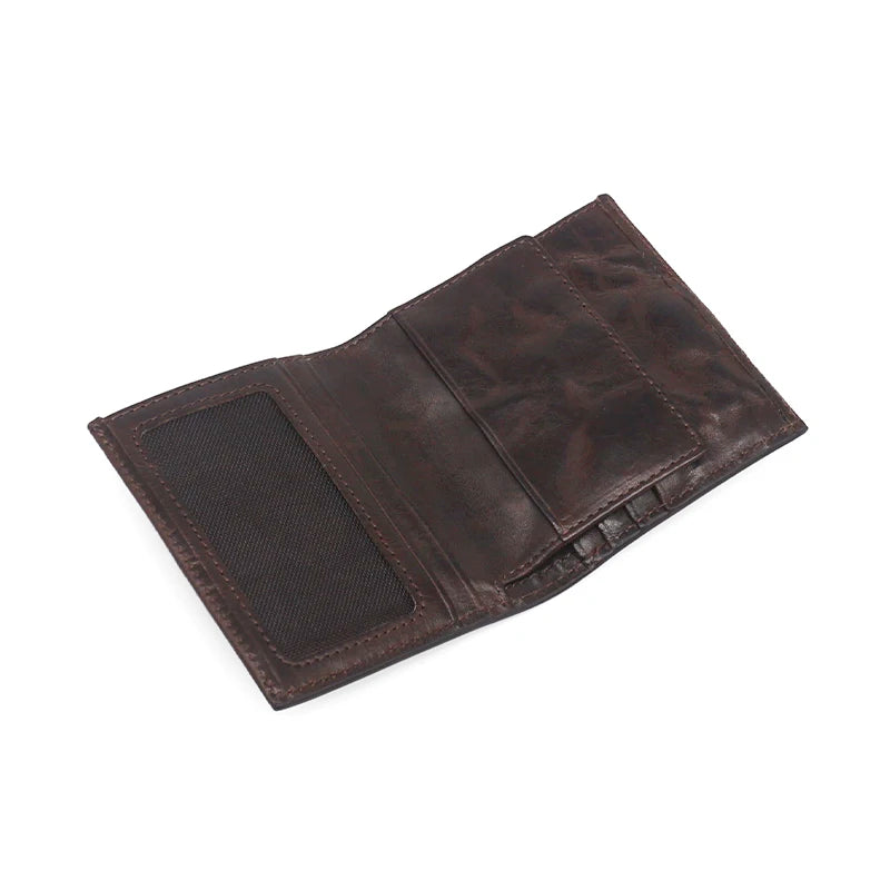 Vintage Genuine Leather Bifold Wallet