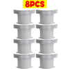 Eight pack of white non-slip bed sheet fixing clips or straps for secure bedding