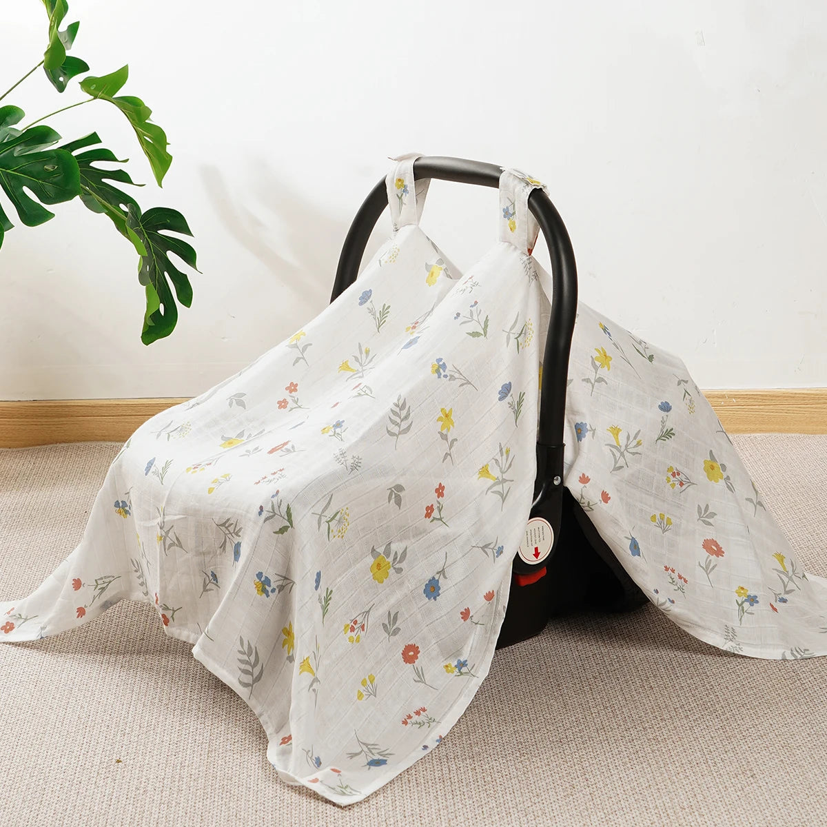 Breathable Baby Car Seat Cover & Sunshade Canopy