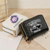 Premium PU Leather Compact Wallet with Double Zipper and Coin Pocket
