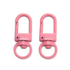A pair of pink alloy lobster clasp hooks for DIY jewelry making