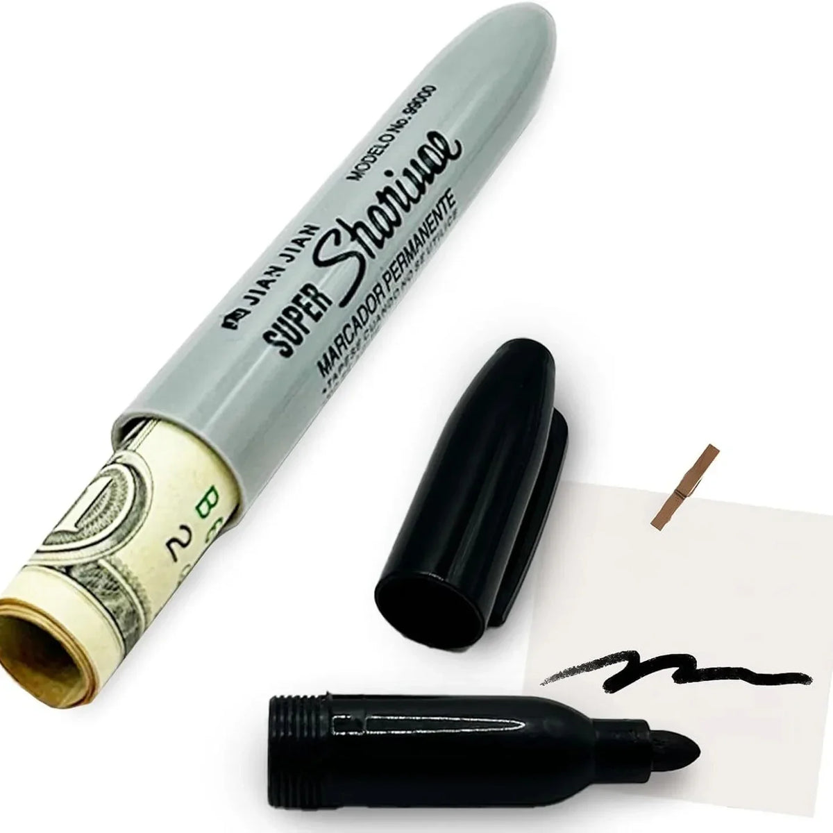 Disguised Marker Pen Safe with Hidden Compartment