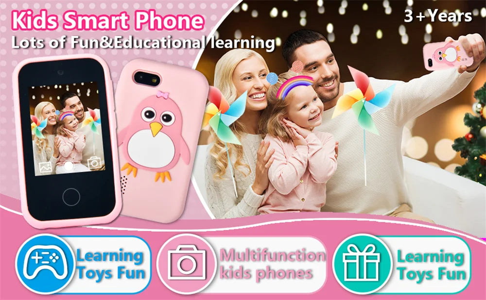 Kids Touchscreen Learning Phone with Games and Music