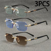 Rimless Rectangle Sunglasses