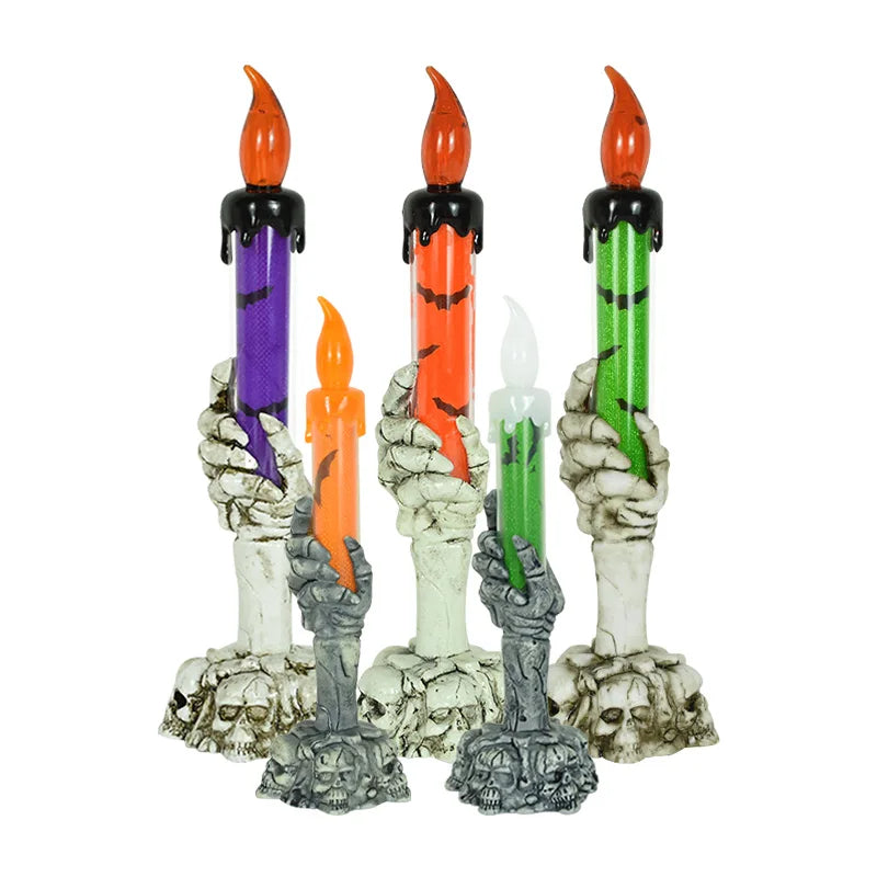 LED Skeleton Ghost Hand Candles for Halloween Decor