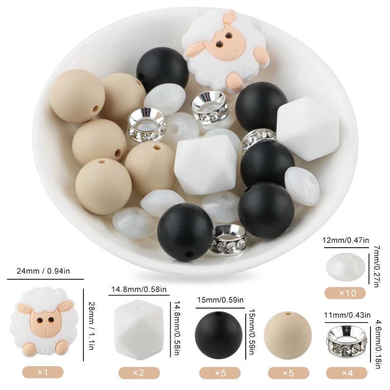 Cartoon Animal Silicone Focal Beads for Jewelry Making