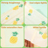 Close-up views of mini fruit-print tote bags showing strong toughness, tight seal edges, clear color saturation, and a wider 