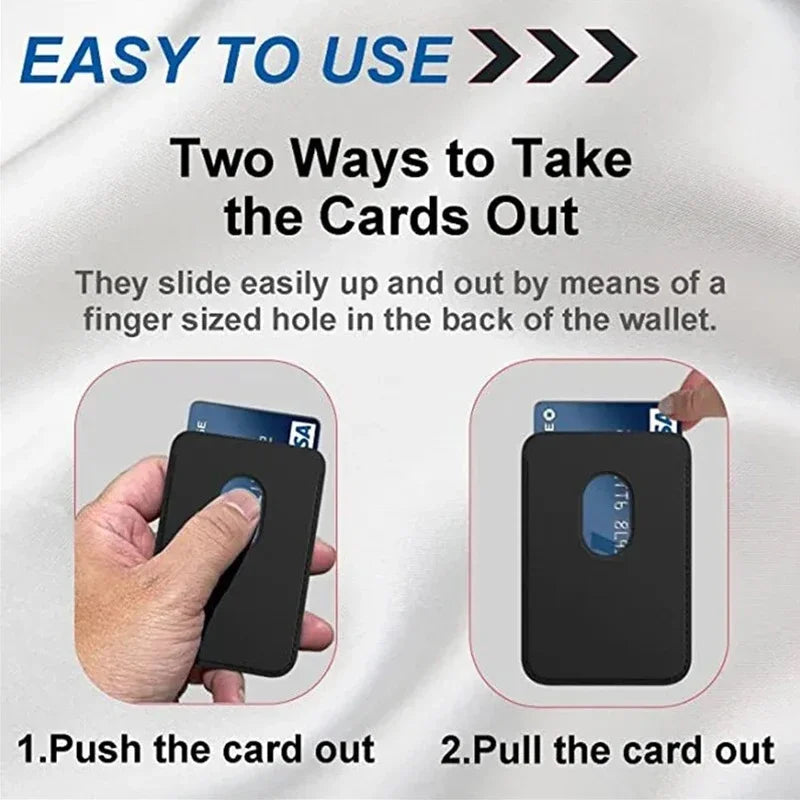 Leather Magnetic Card Holder Phone Case with MagSafe Compatibility