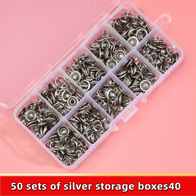 Metal Snap Fastener Kit with Pliers Tool for DIY Sewing Projects