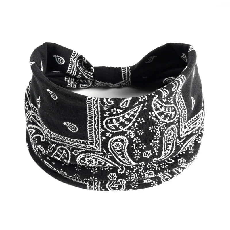 Bandeau Vintage à Motif Imprimé
