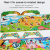A colorful sticker book for toddlers featuring real-life scenario-related designs and animals.