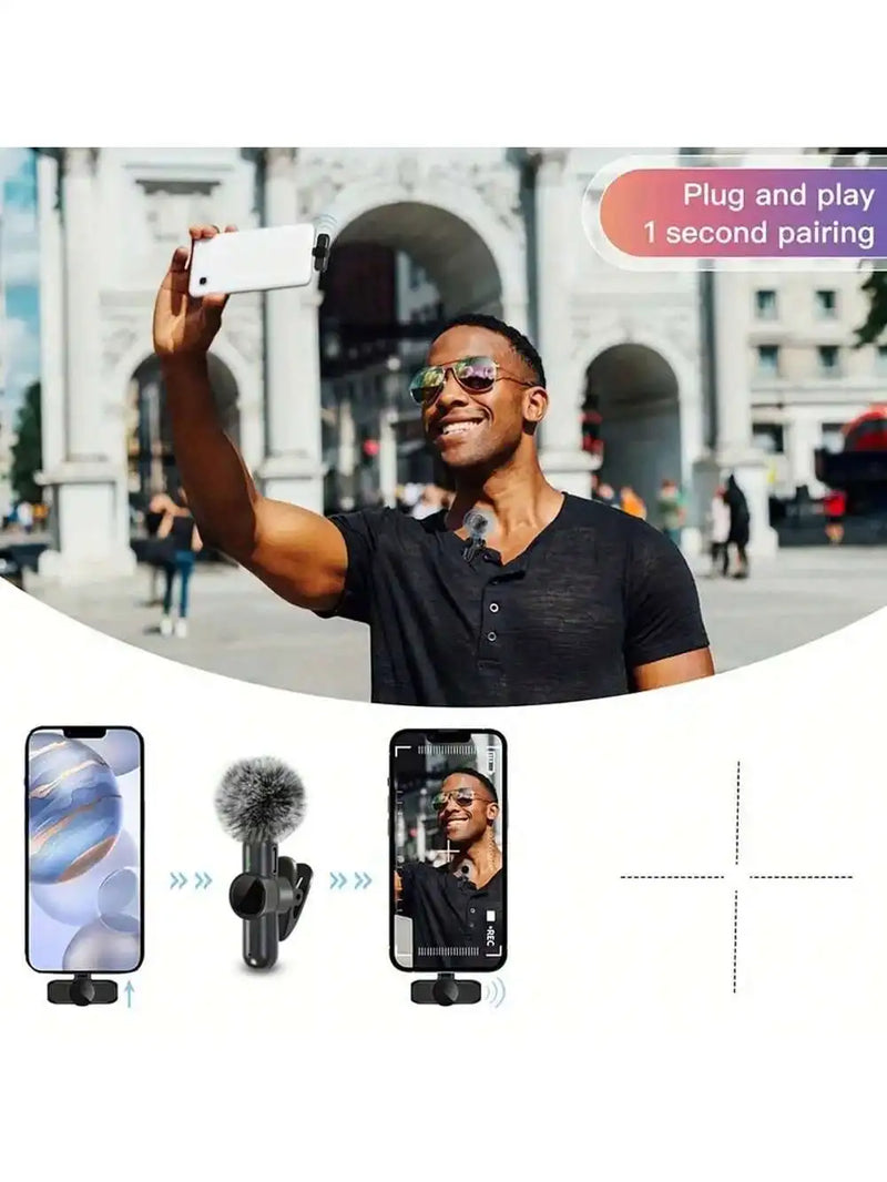 Micrófono Lavalier Inalámbrico para Smartphones y Cámaras
