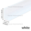 White flexible silicone shower threshold water dam used for bathroom dry-wet separation.
