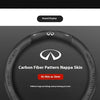 Carbon Fiber Leather Steering Wheel Cover for Infiniti Models